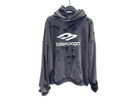 Balenciaga Distressed 3B Hoodie (Pre-Owned)