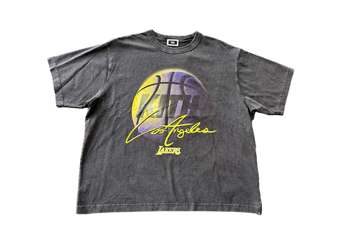 Kith Lakers Basketball Boxy Alex Vintage Tee Black