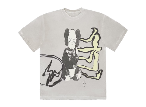 Travis Scott Cactus Jack + Kaws For Fragment Tee Aged Yellow (Pre-Owned)