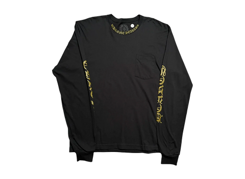 Chrome Hearts Long Sleeve Pocket Crew T-shirt Black/Army Green (Pre-Owned)