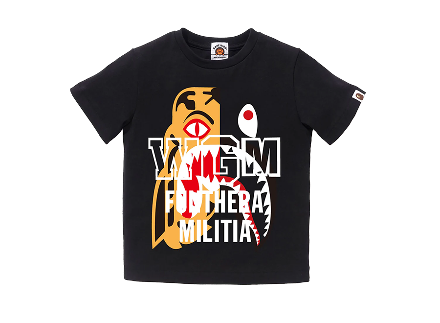 A Bathing Ape BAPE Tiger Shark Militia T-Shirt (Pre-Owned)