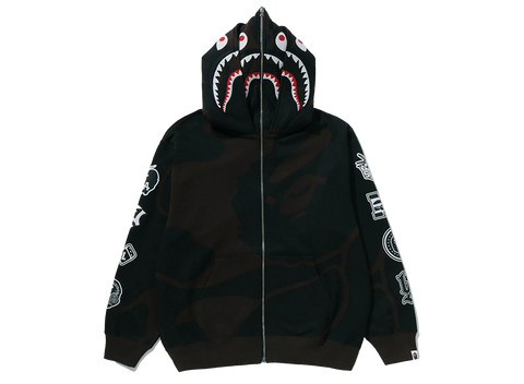 Bape US Black Friday Solid Camo Double Shark Full Zip Hoodie (Pre-Owned)