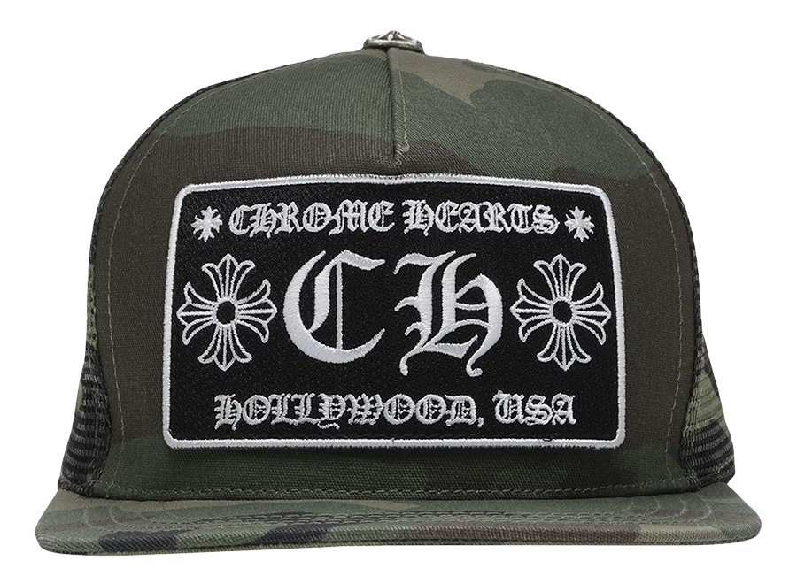 Chrome Hearts CH Hollywood Trucker Hat Camo
