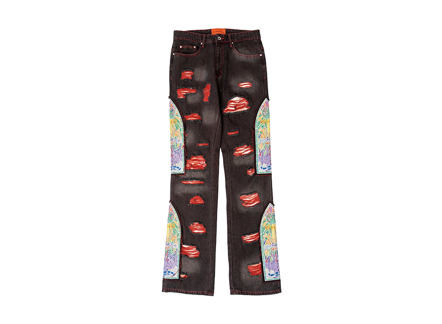 Who Decides War Fusion Jeans Black Red Multi (Pre-Owned)
