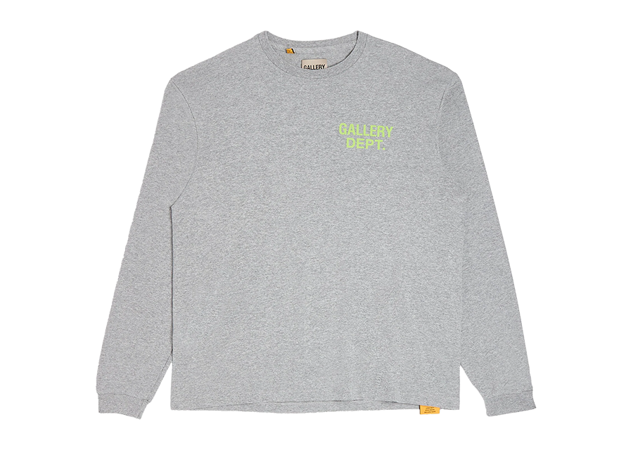 Gallery Dept. Souvenir Long Sleeve T-Shirt Heather Grey/Neon (Pre-Owned)