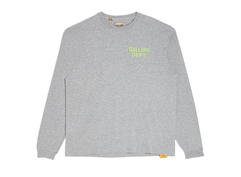 Gallery Dept. Souvenir Long Sleeve T-Shirt Heather Grey/Neon (Pre-Owned)