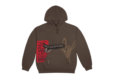 Cactus Jack by Travis Scott Grin Hoodie Brown