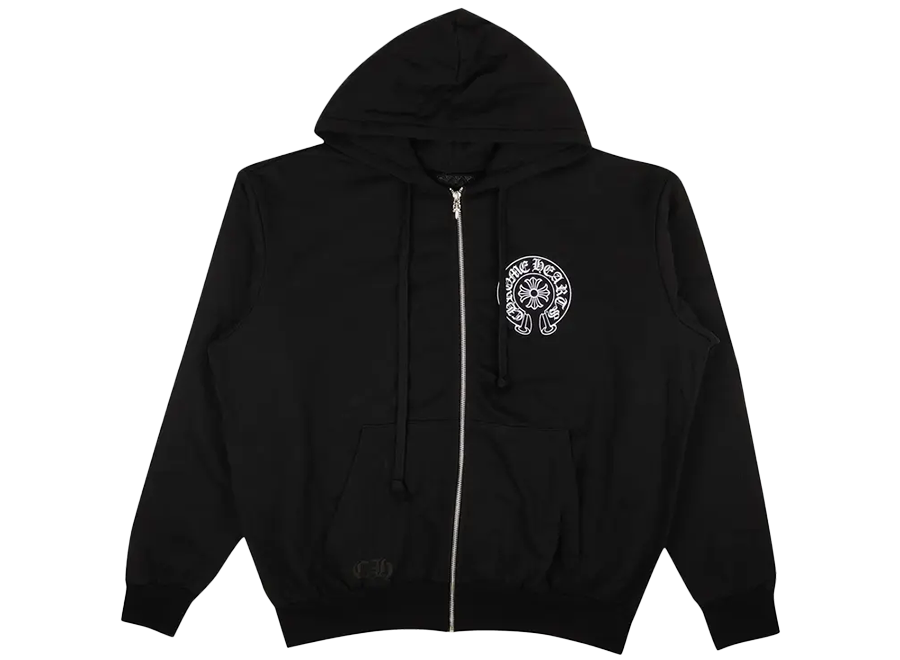 Chrome Hearts Los Angeles Zip-Up Hoodie Sweatshirt Thermal Lining 'Black' (Pre-Owned)