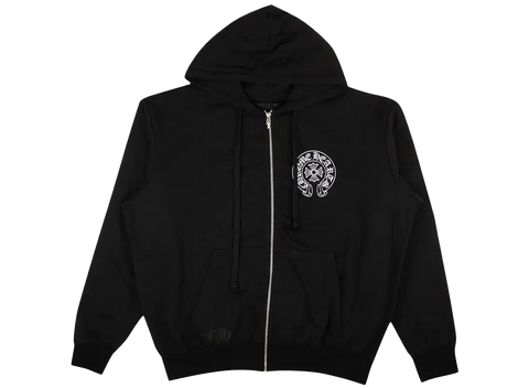 Chrome Hearts Los Angeles Zip-Up Hoodie Sweatshirt Thermal Lining 'Black' (Pre-Owned)