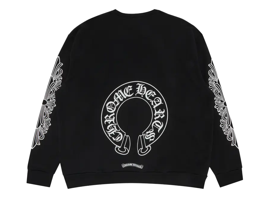 Chrome Hearts Horseshoe Logo Crewneck Sweatshirt Black