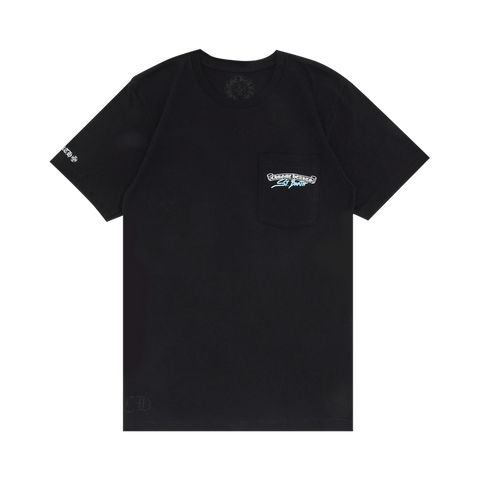 Chrome Hearts St. Barths Exclusive Blue Script T-Shirt Black (Pre-Owned)