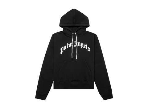 Palm Angels Logo Print Hoodie Black (Pre-Owned)