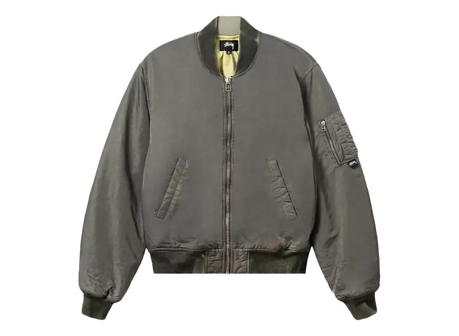 Stussy Dyed Nylon Bomber Olive