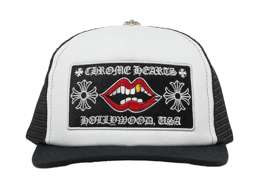Chrome Hearts Hollywood Chomper Trucker Hat Black/White (Pre-Owned)