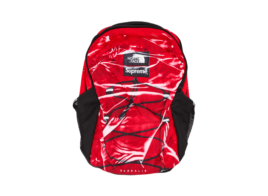 Supreme The North Face Printed Borealis Trompe L'oeil Backpack Red