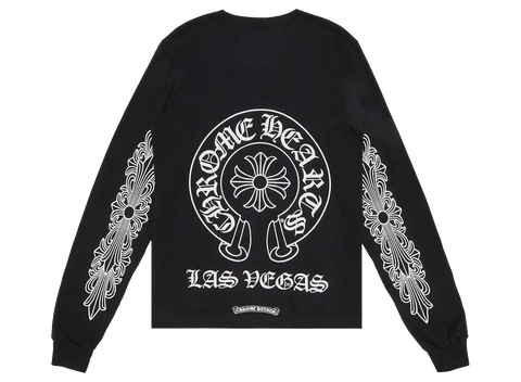 Chrome Hearts Las Vegas Exclusive Horseshoe Floral L/S T-Shirt Black (Pre-Owned)