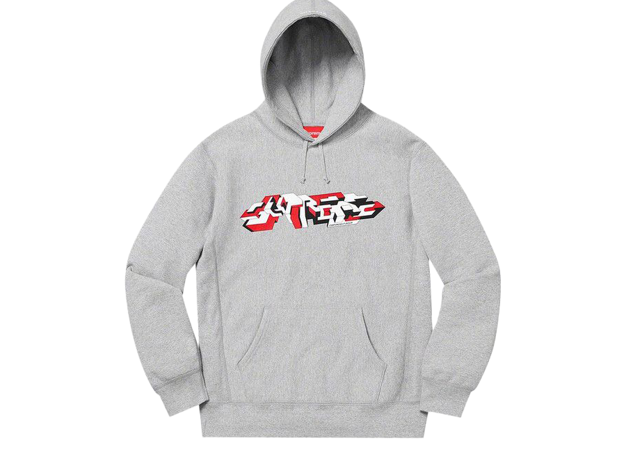 Supreme Delta Logo Hooded Sweatshirt Heather Grey (Pre-Owned)