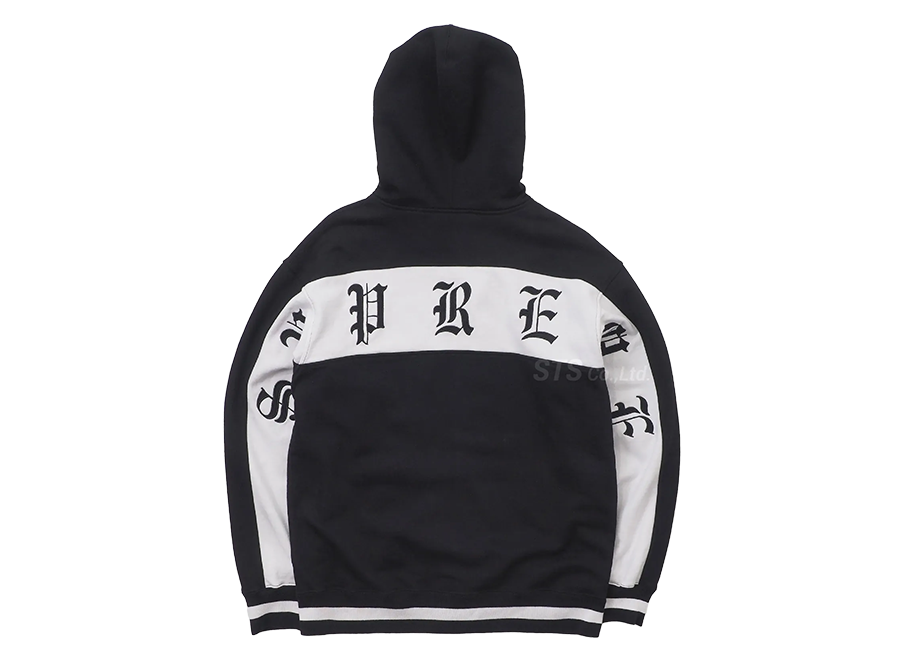 Supreme Old English Stripe Zip Up Sweatshirt