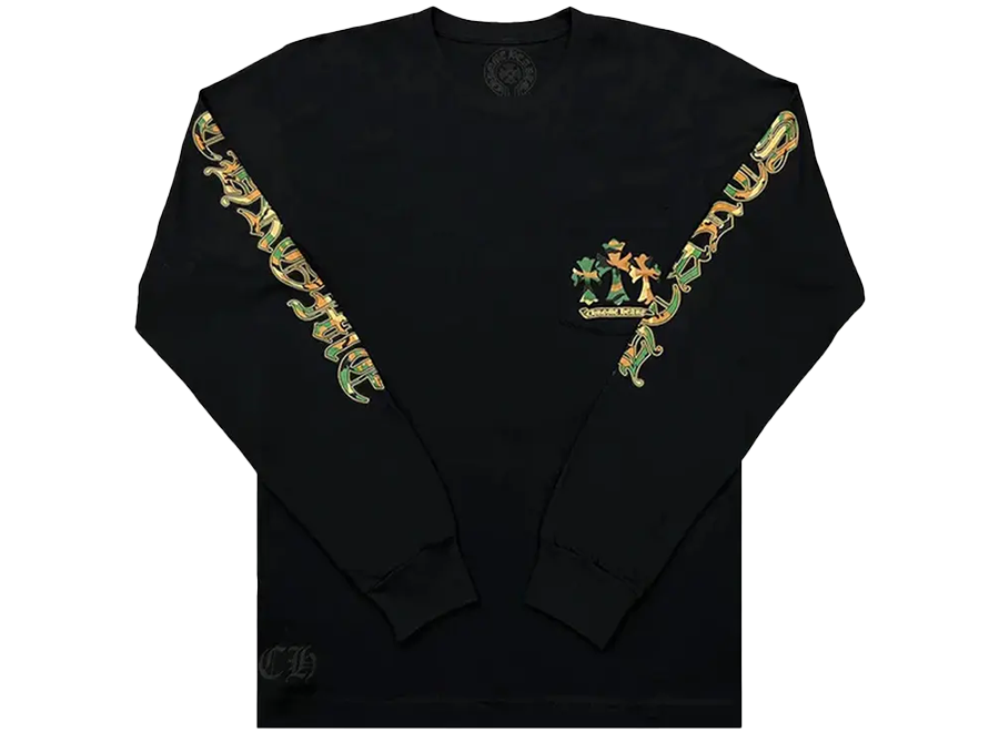 Chrome Hearts Triple Cross Horseshoe L/S T-Shirt Black/Camo