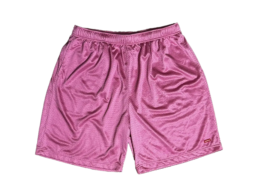 Supreme Small Logo Mesh Shorts Pink