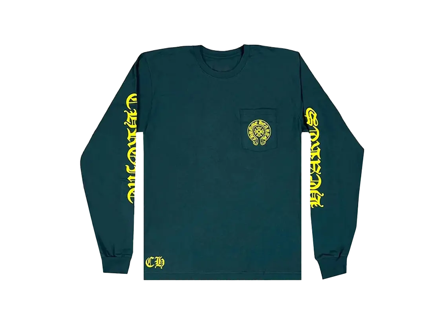 Chrome Hearts Staff Horseshoe Longsleeve Shirt Black/Yellow
