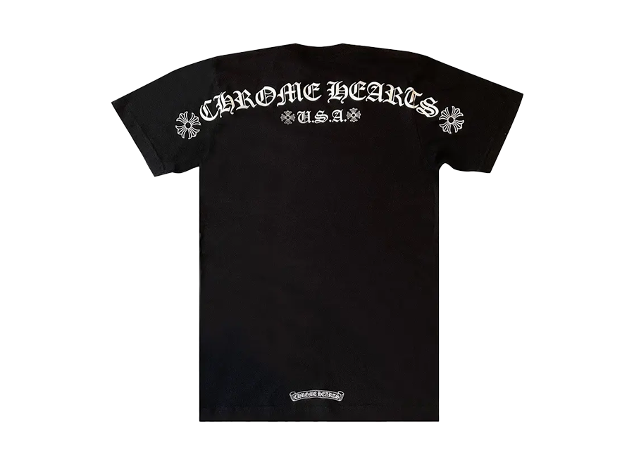 Chrome Hearts Scroll Logo Pocket Tee Black (Pre-Owned)