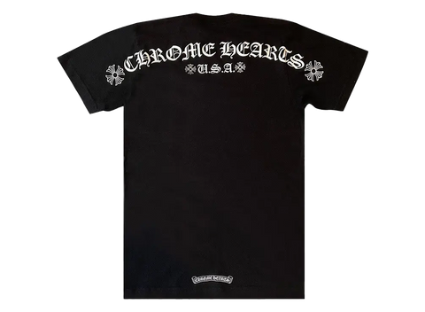 Chrome Hearts Scroll Logo USA Pocket T-Shirt Black (Pre-Owned)