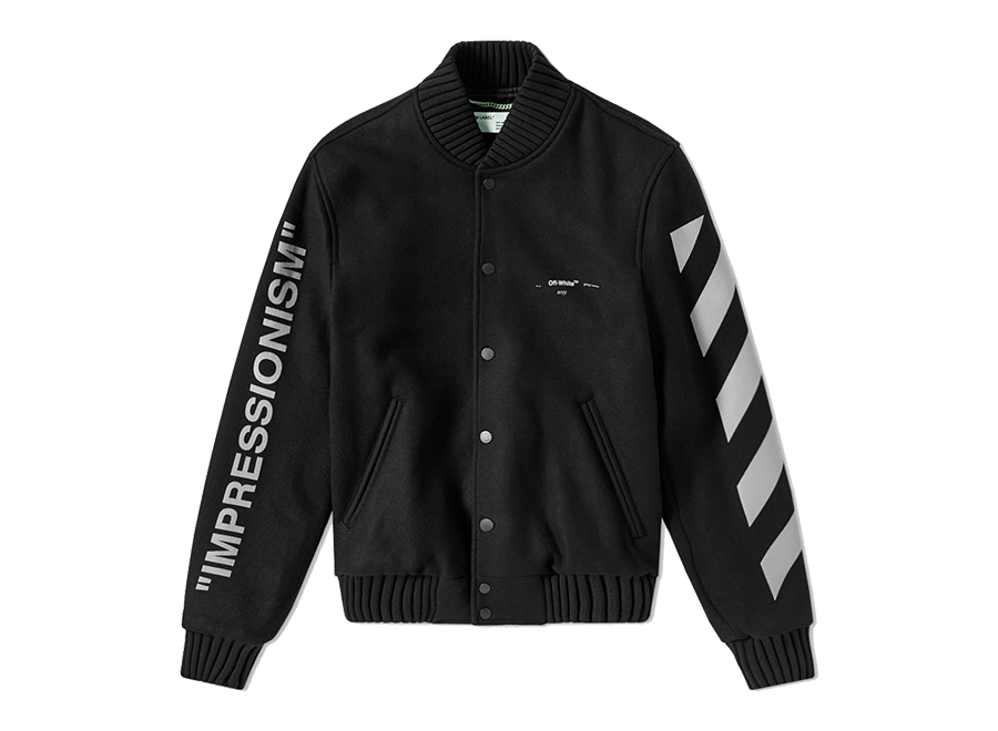 Off-White Green Man Impressionism Bomber Jacket