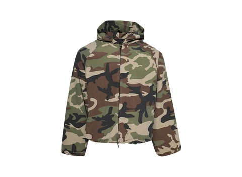 Fear of God Essentials Men's Woodland Camo Military Hooded Jacket (Pre-Owned)