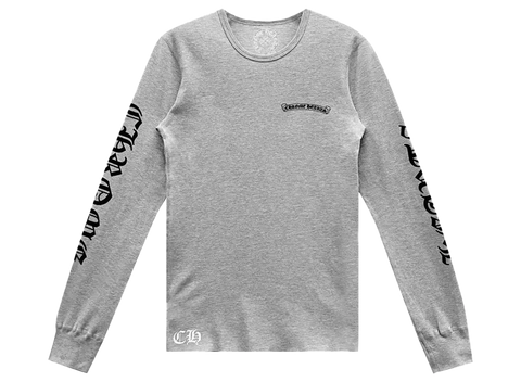 Chrome Hearts Scroll Sleeve Waffle Thermal Tee Grey