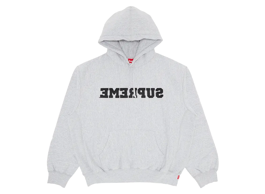 Supreme Reverse Hooded Sweatshirt Heather Grey