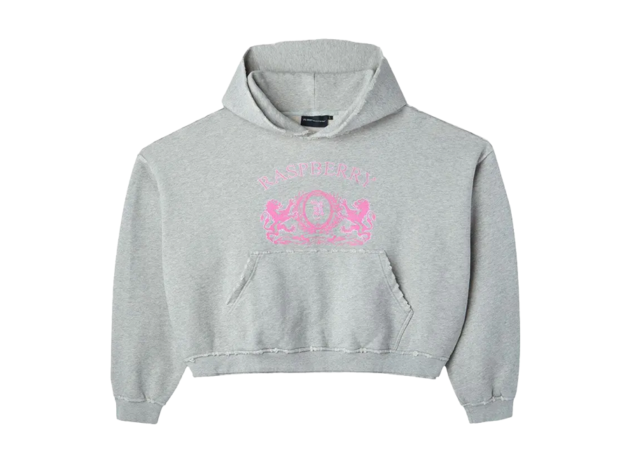 GV Gallery Raspberry Crest Hoodie Heather Grey