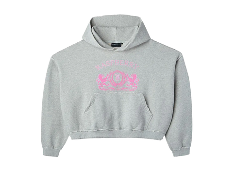 GV Gallery Raspberry Crest Hoodie Heather Grey