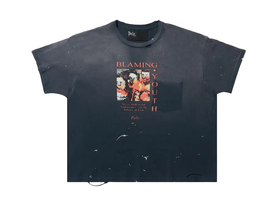 Paly Hollywood Blaming Youth T-Shirt Vintage Black (Pre-Owned)