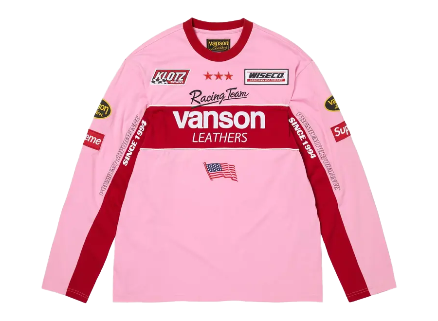 Supreme Vanson Leather L/S Top Pink (Pre-Owned)