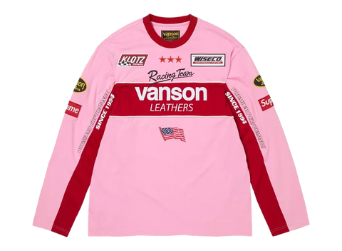 Supreme Vanson Leather L/S Top Pink (Pre-Owned)