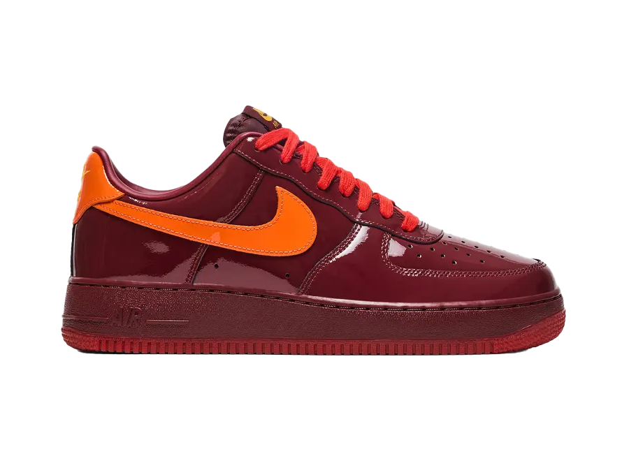 Nike Air Force 1 Low Patent Leather Team Red Safety Orange