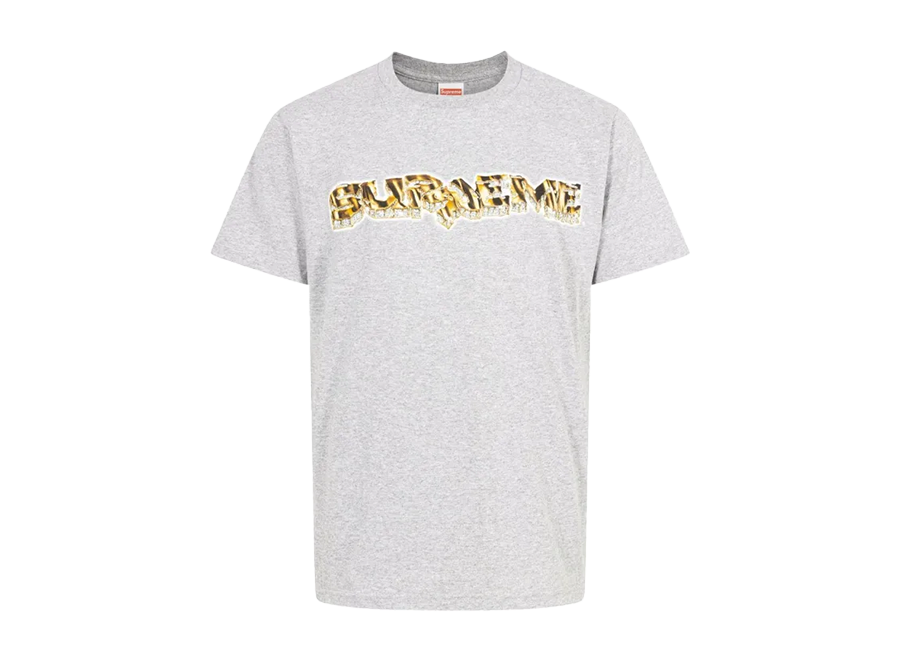 Supreme Diamond Logo Print Tee Shirt Grey