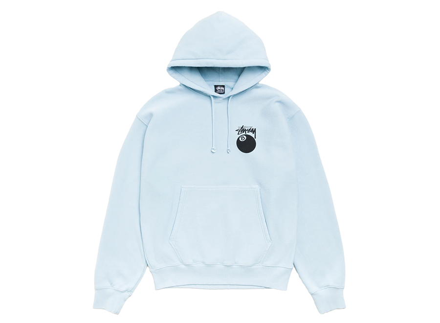 Stussy 8 Ball Hoodie Garment Dyed Baby Blue (Pre-Owned)