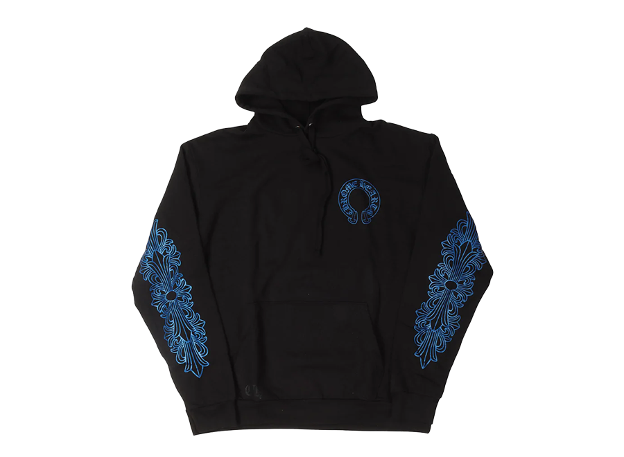 Chrome Hearts Blue Glitter Floral Hoodie (Friends & Family) (Pre-Owned)