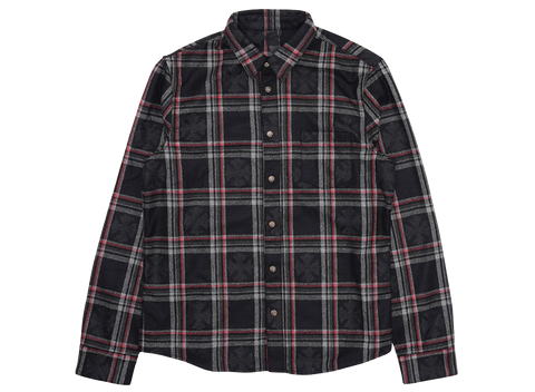 Chrome Hearts Plaid Cashmere Cross Patch Flannel Shirt (Pre-Owned)