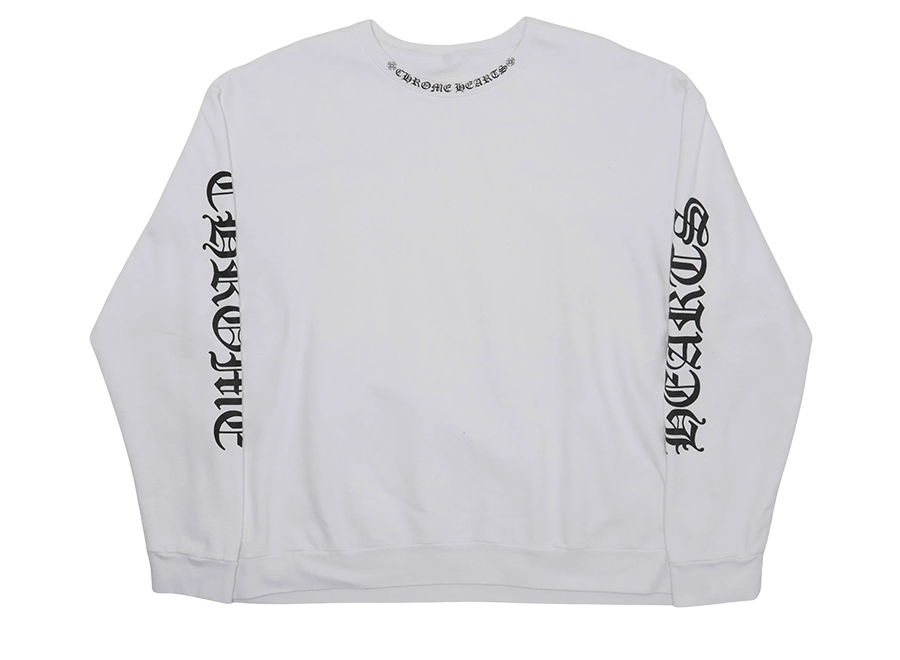 Chrome Hearts Neck Logo Crewneck White (Pre-Owned)