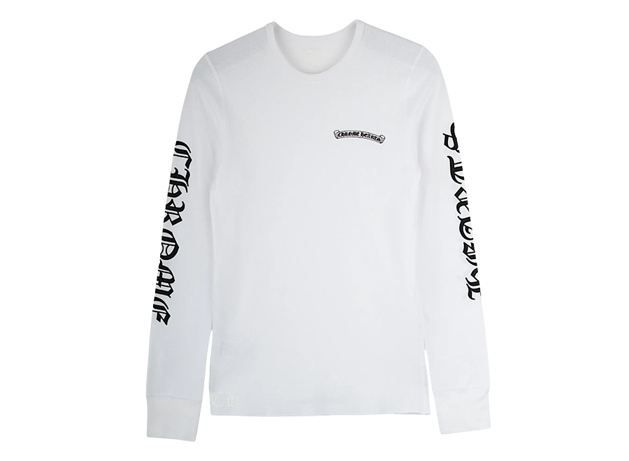 Chrome Hearts Scroll Logo L/S T-Shirt White (Pre-Owned)