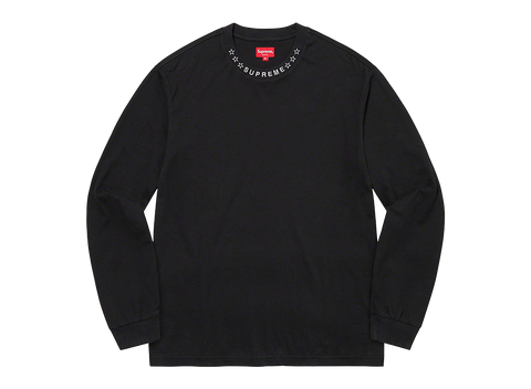 Supreme Neck Stars Long Sleeve Shirt Black (Pre-Owned)