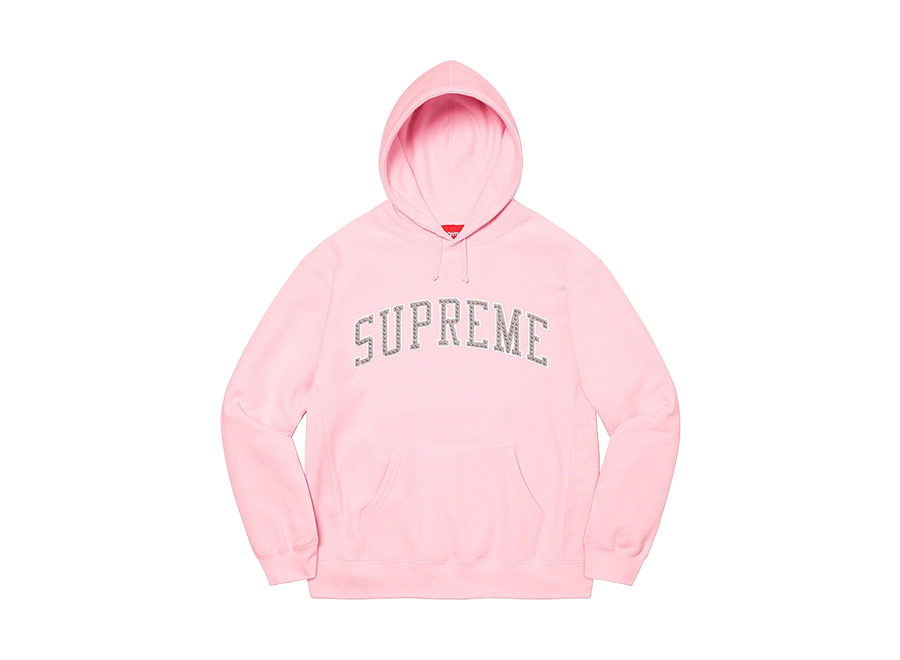 Supreme Studded Arc Hoodie Light Pink