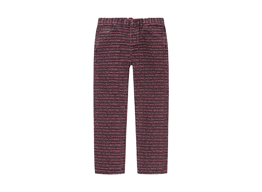 Supreme Multi Type Jacquard Regular Denim Pink (Pre-Owned)