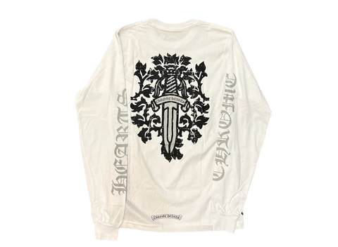 Chrome Hearts Vine Dagger Long Sleeve Pocket T-Shirt White (Pre-Owned)