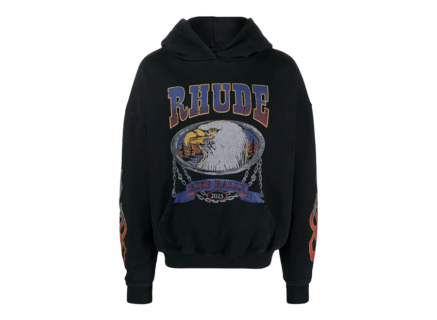 Rhude Screaming Eagle Hoodie Black (Pre-Owned)
