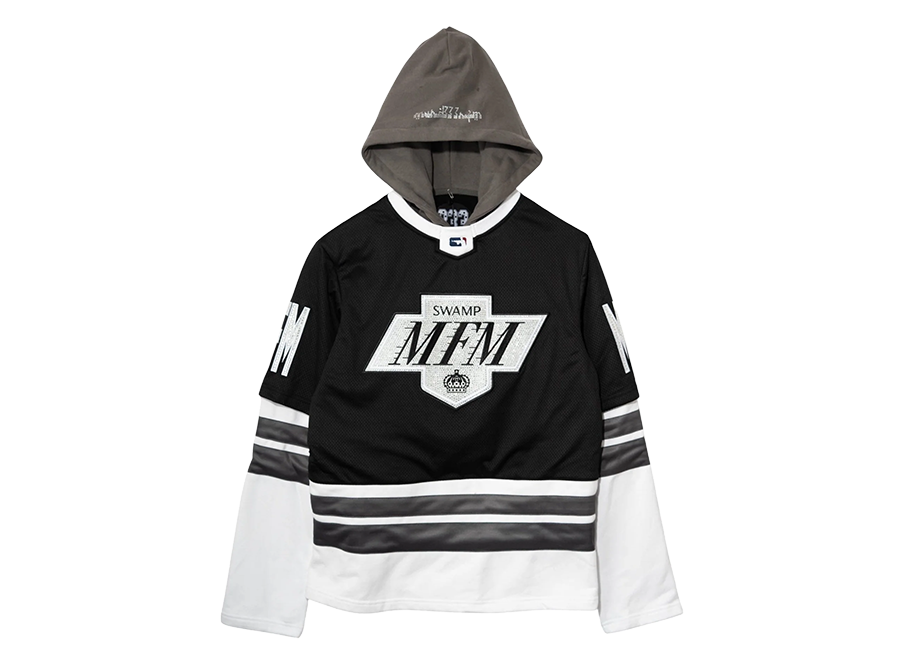 MURD333R FM LA IC333 Hooded Hockey Jersey Sweatshirt Black (Pre-Owned)