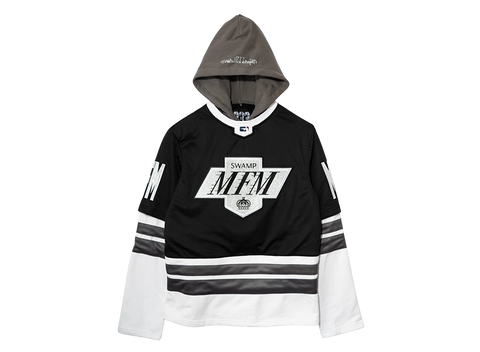 MURD333R FM LA IC333 Hooded Hockey Jersey Sweatshirt Black (Pre-Owned)